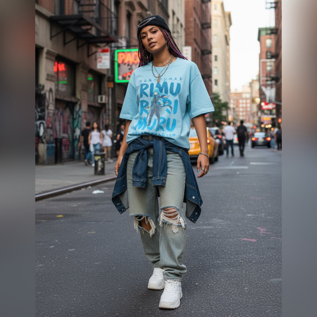 Rimuru Tempest Anime Unisex Oversized Graphic Tee