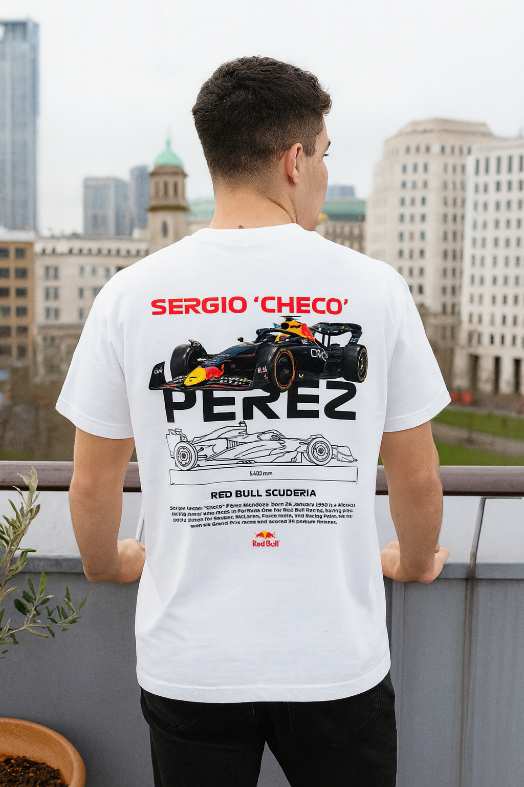 Sergio ‘Checo’ Perez Red Bull Racing Tribute Unisex Oversized Tee