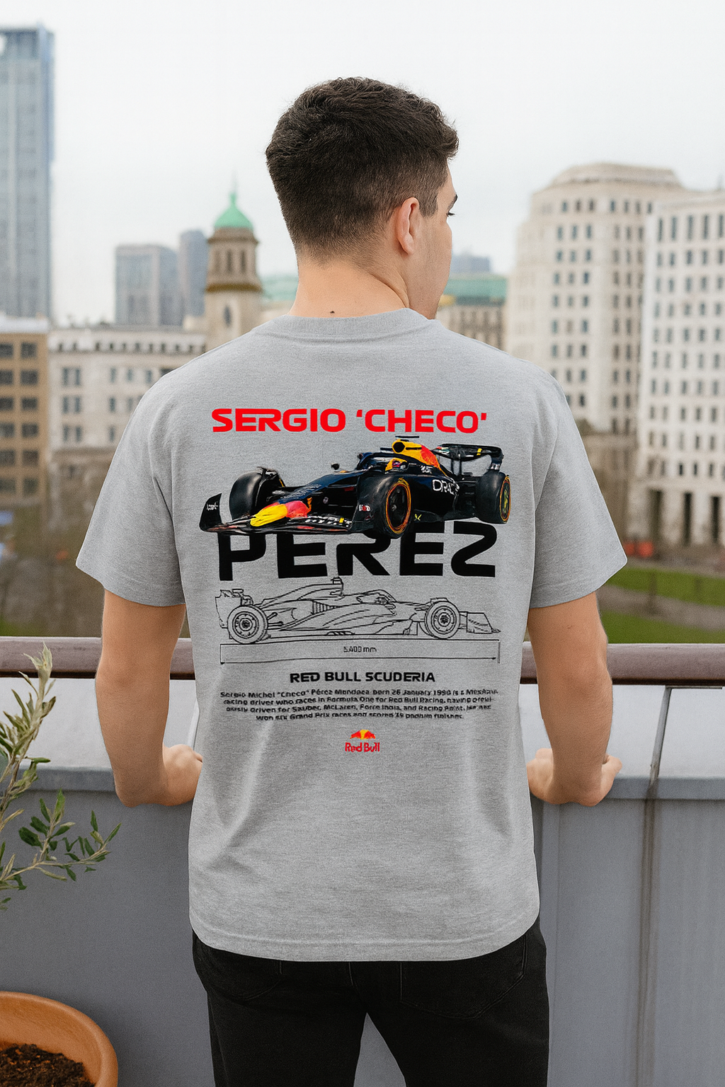 Sergio ‘Checo’ Perez Red Bull Racing Tribute Unisex Oversized Tee