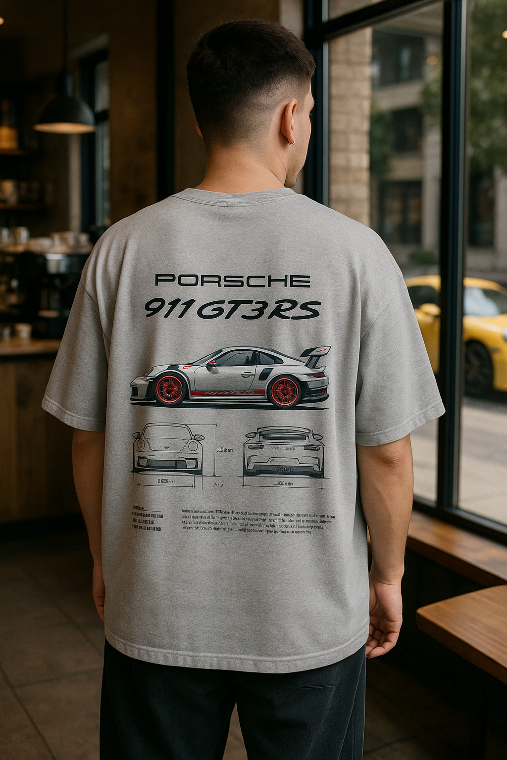Porsche 911GT3 RS Unisex Oversized Tee