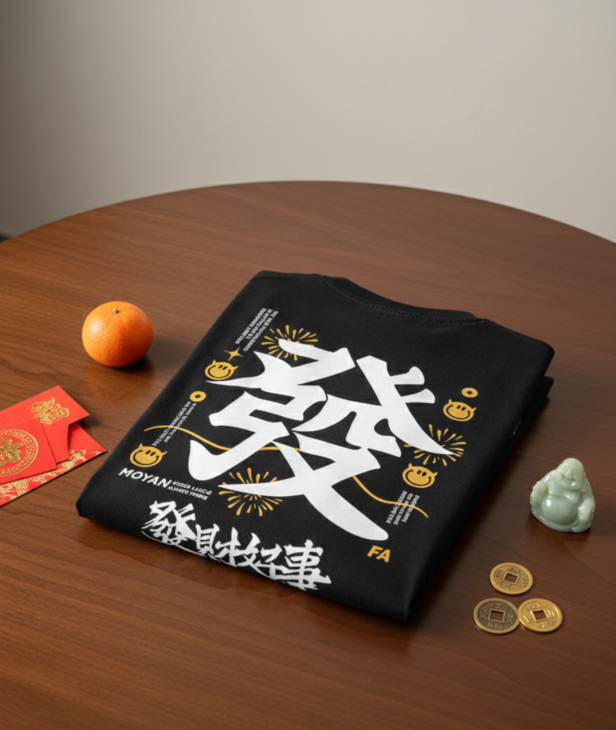 Good Luck Fusion Unisex Oversized Printed Tee