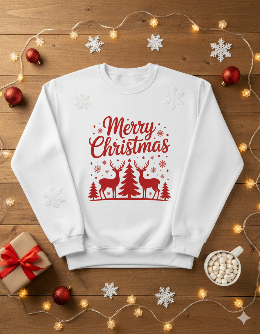Reindeer Wonderland Christmas Unisex Sweatshirt