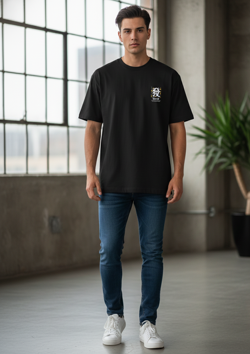 Good Luck Fusion Unisex Oversized Printed Tee