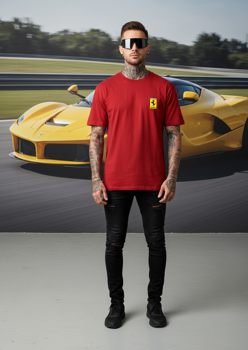 Carlos Sainz Victory Unisex Oversized Tee - Red
