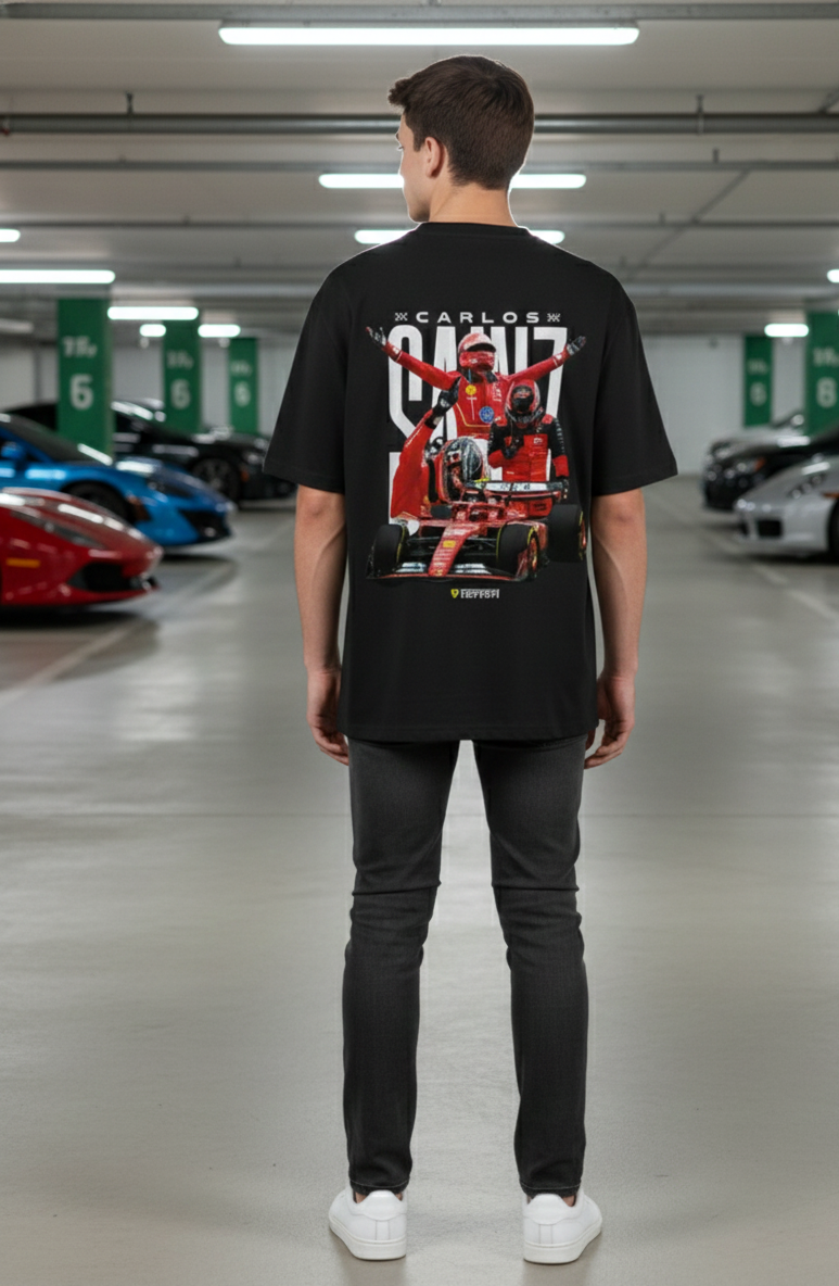 Carlos Sainz Victory Unisex Oversized Tee - Black