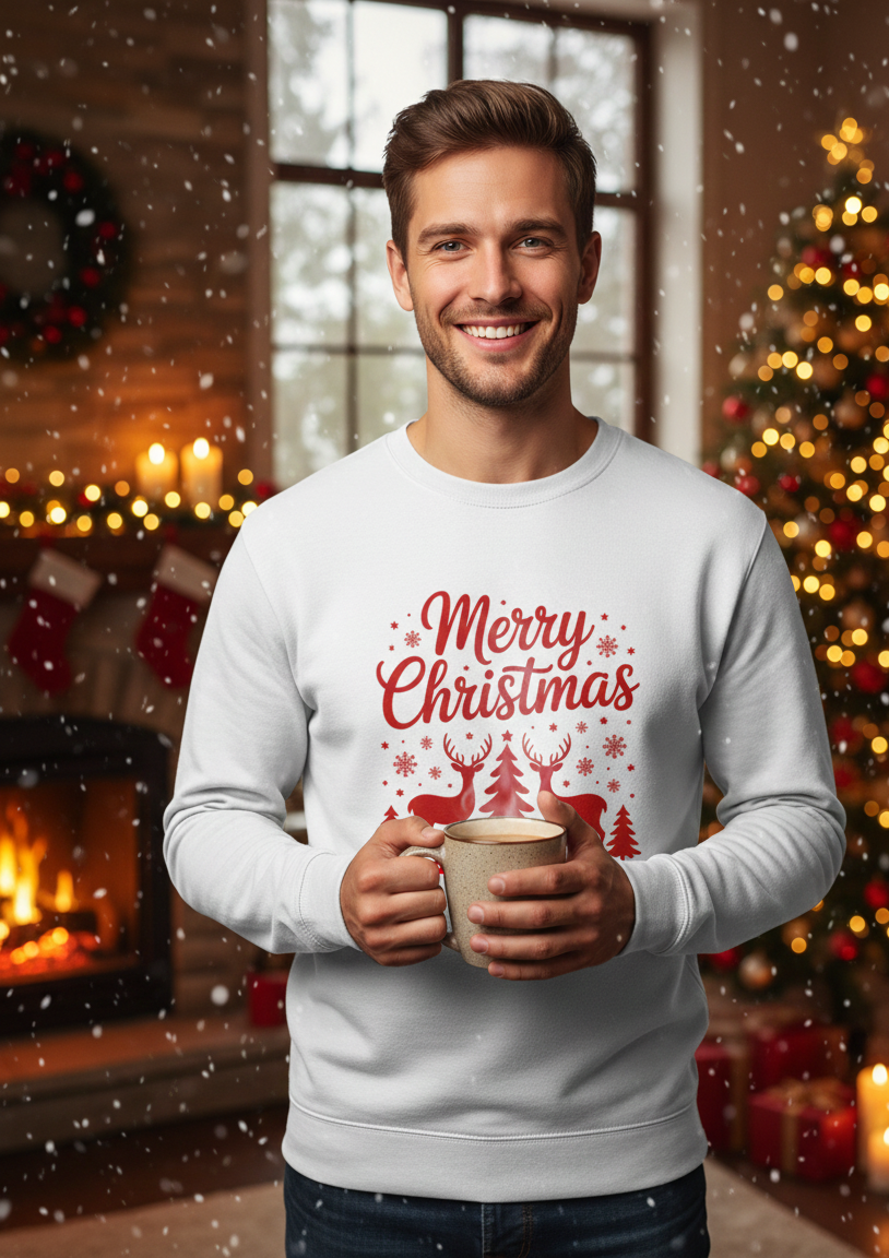 Reindeer Wonderland Christmas Unisex Sweatshirt