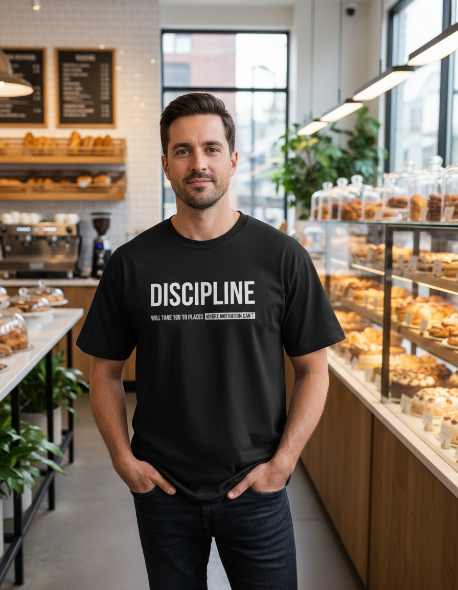Discipline Unisex Oversized Classic Tee For Entrepreneurs