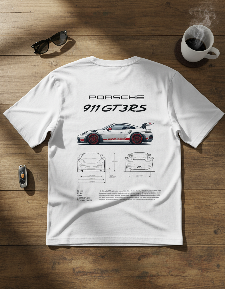 Porsche 911GT3 RS Unisex Oversized Tee