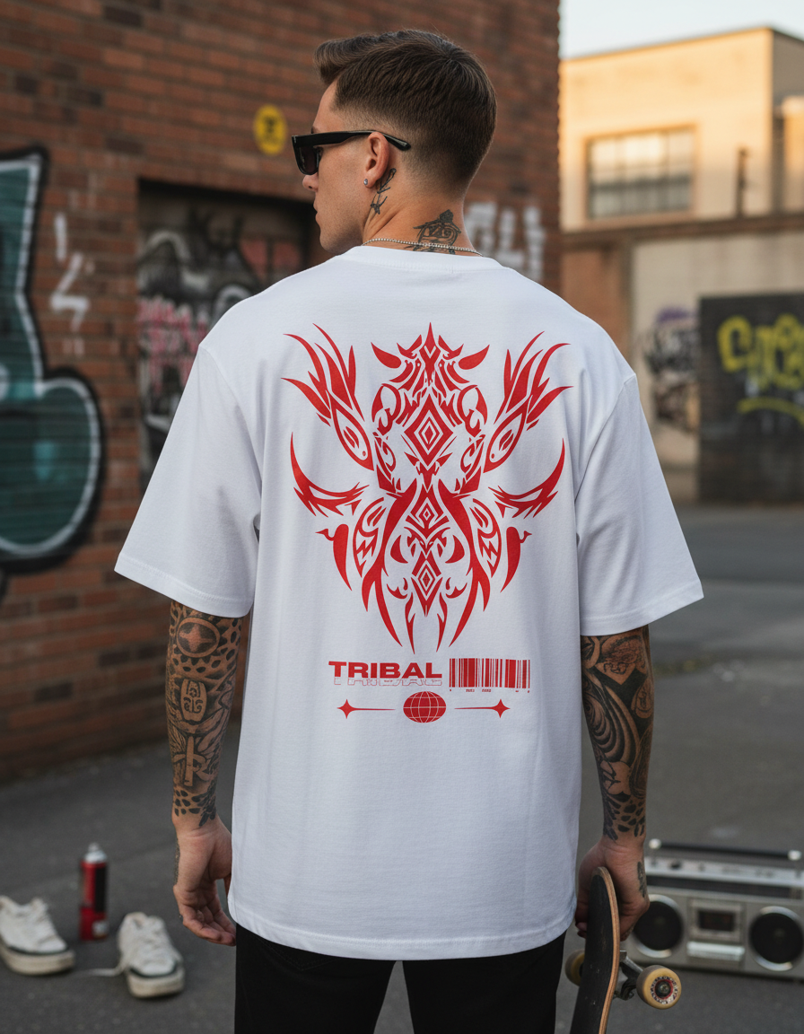 Tribal Matrix Unisex Oversized Tee